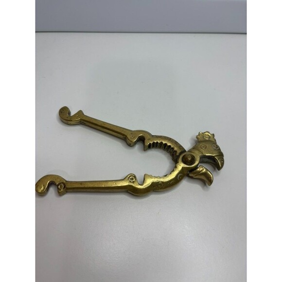 Vtg. Heavy Rooster Chicken Bird Brass Nut Crab Cracker Bottle Opener Nutcracker - Picture 5 of 6